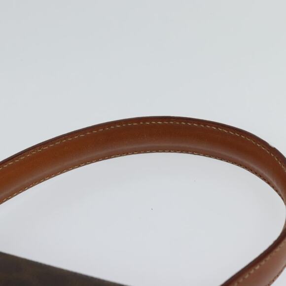 CELINE Macadam Canvas Hand Bag Pvc Leather Brown Gold - Picture 8 of 12